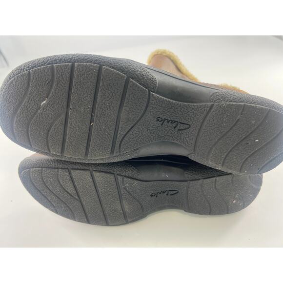 Clarks Ankle Boots Womens Size 11 M Brown Leather Size Zip Comfort Boho - Picture 8 of 8